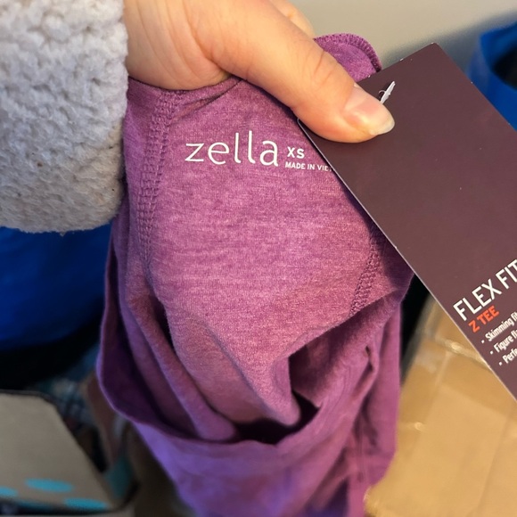 Nwt Zella Purple Ruched Active Tee - Picture 5 of 5